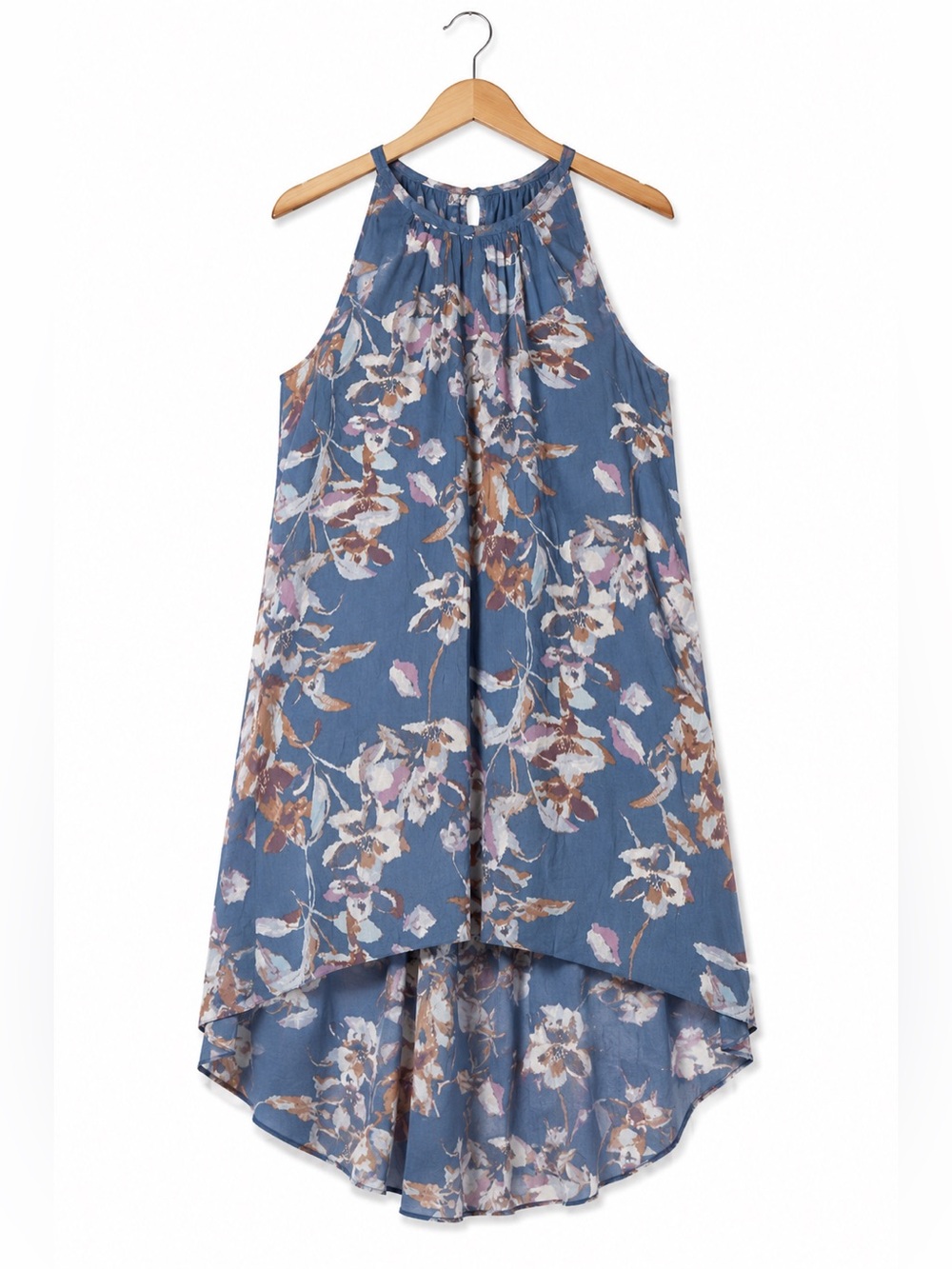 Melle Gabrielle Blue Floral High-Low Dress | Size M